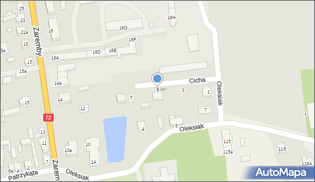 Tuliszków, Cicha, 5, mapa Tuliszków