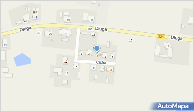 Turze, Cicha, 3, mapa Turze