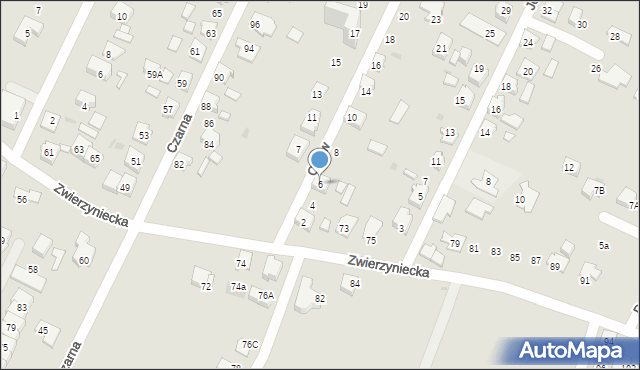 Tychy, Cisów, 6, mapa Tychów