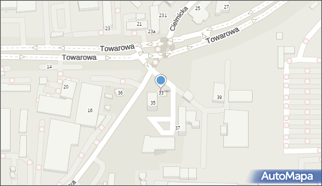 Tychy, Cielmicka, 33, mapa Tychów