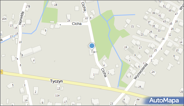 Tyczyn, Cicha, 5, mapa Tyczyn