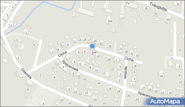 Ujazd, Cicha, 10, mapa Ujazd