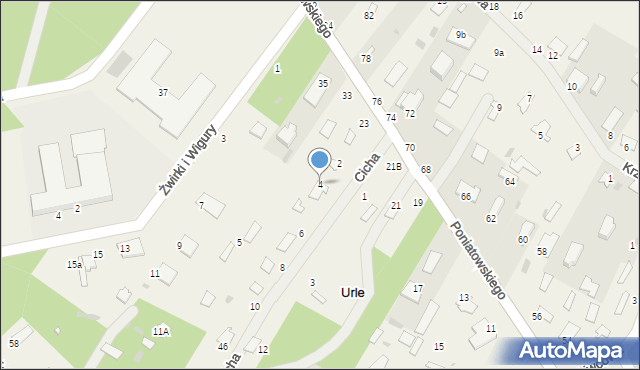 Urle, Cicha, 4, mapa Urle