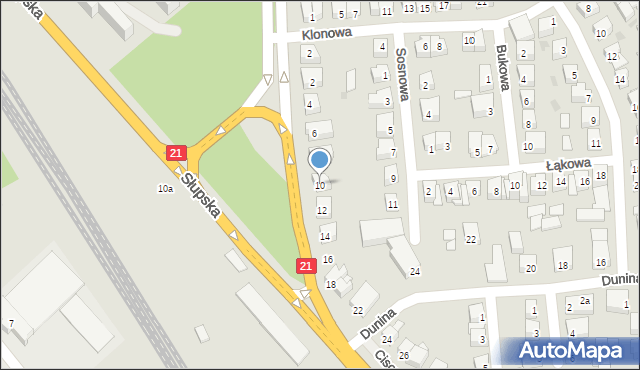 Ustka, Cisowa, 10, mapa Ustka