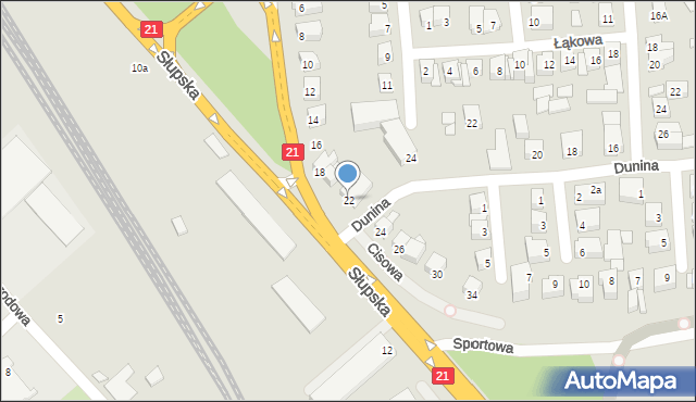 Ustka, Cisowa, 22, mapa Ustka