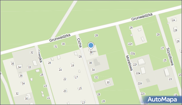 Ustronie, Cicha, 38, mapa Ustronie