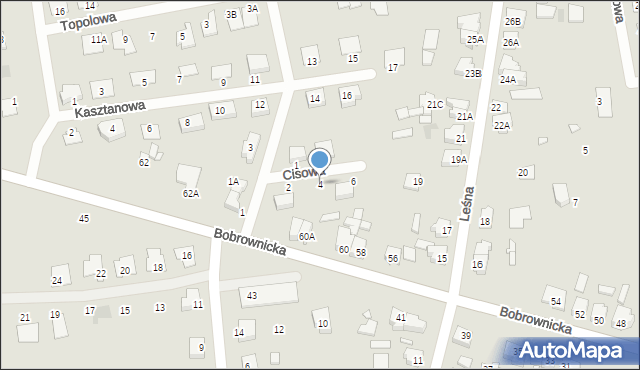 Wągrowiec, Cisowa, 4, mapa Wągrowiec