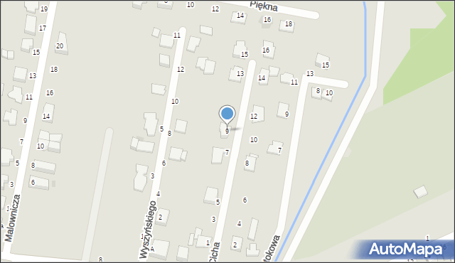 Warka, Cicha, 9, mapa Warka