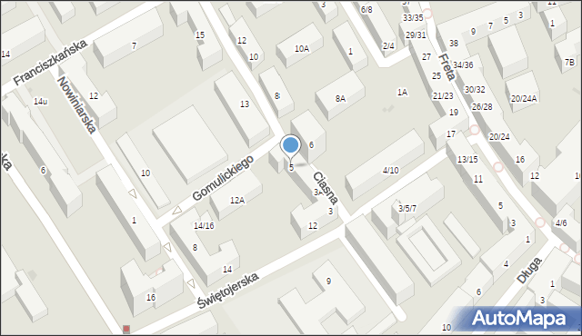 Warszawa, Ciasna, 5, mapa Warszawy