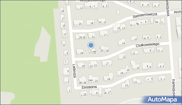 Warszawa, Ciołkowskiego Konstantego, 24, mapa Warszawy