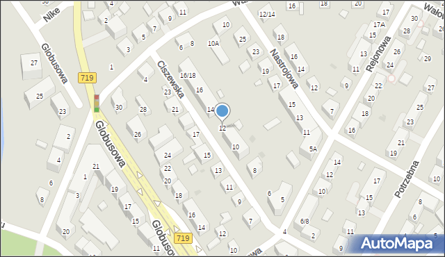 Warszawa, Ciszewska, 12, mapa Warszawy