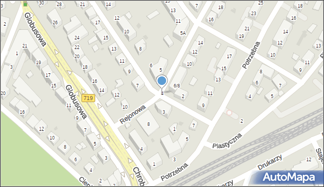 Warszawa, Ciszewska, 4, mapa Warszawy