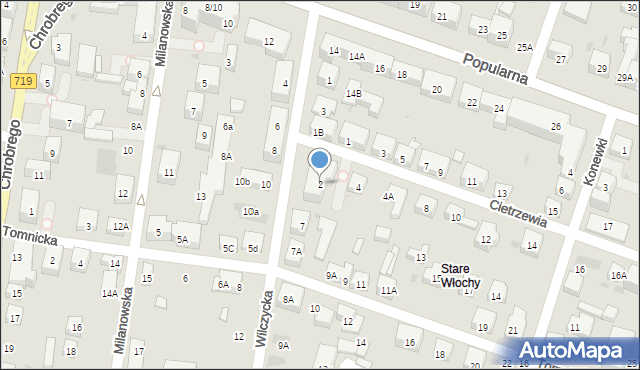 Warszawa, Cietrzewia, 2, mapa Warszawy