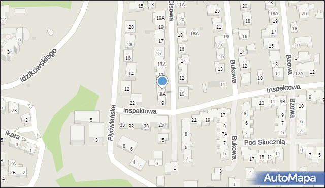 Warszawa, Cisowa, 9A, mapa Warszawy