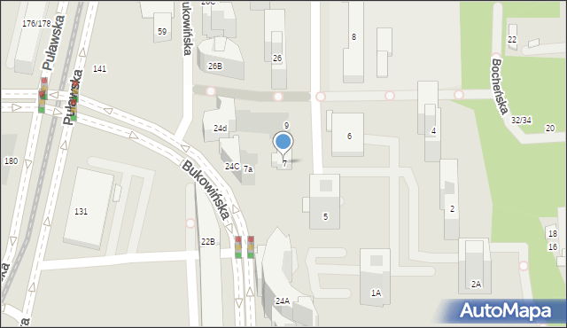 Warszawa, Cieszyńska, 7, mapa Warszawy