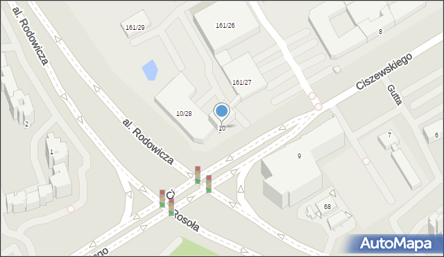 Warszawa, Ciszewskiego Jana, 10, mapa Warszawy