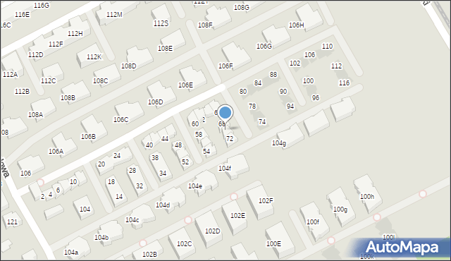 Warszawa, Cicha Dolina, 70, mapa Warszawy