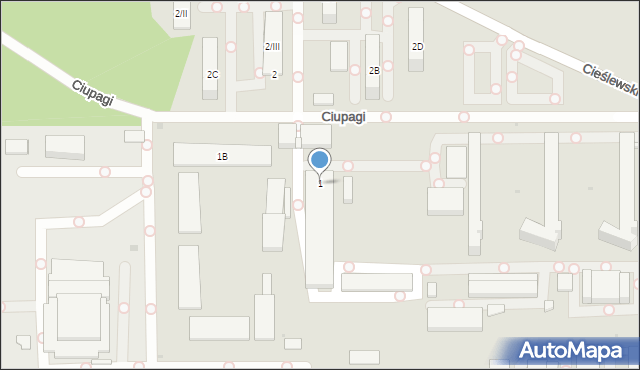 Warszawa, Ciupagi, 1, mapa Warszawy