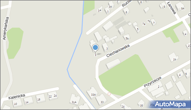 Warszawa, Ciechanowska, 1, mapa Warszawy