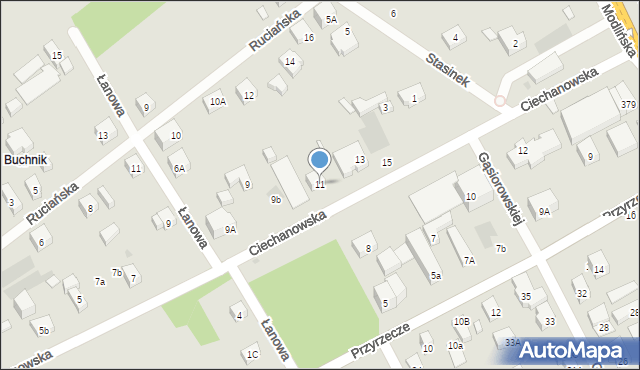 Warszawa, Ciechanowska, 11, mapa Warszawy