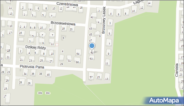 Warszawa, Cieplarniana, 51, mapa Warszawy