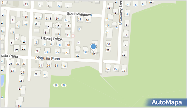 Warszawa, Cieplarniana, 66, mapa Warszawy