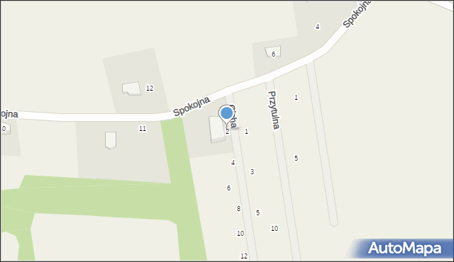 Warzno, Cicha, 2, mapa Warzno