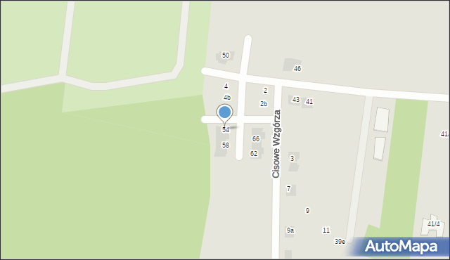 Wasilków, Cisowa, 54, mapa Wasilków