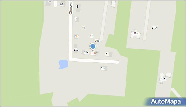 Wasilków, Cisowe Wzgórza, 13b, mapa Wasilków