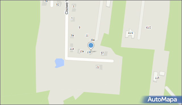 Wasilków, Cisowe Wzgórza, 13c, mapa Wasilków