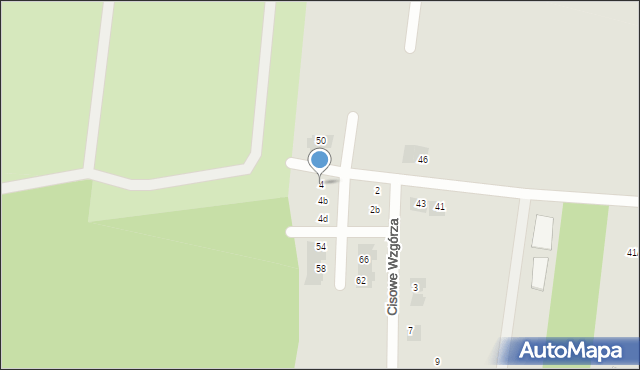 Wasilków, Cisowe Wzgórza, 4, mapa Wasilków