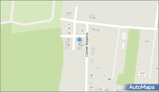 Wasilków, Cisowe Wzgórza, 6b, mapa Wasilków