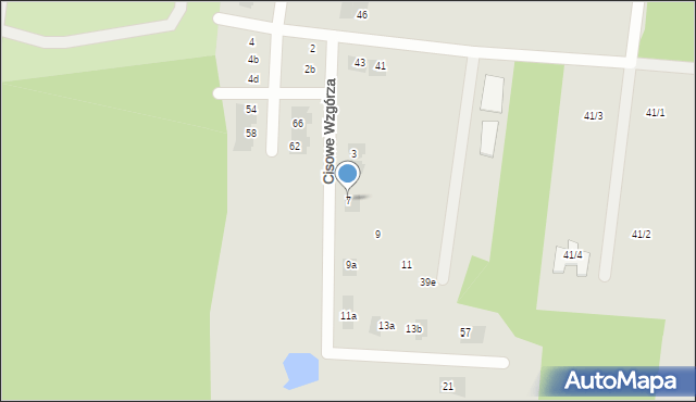 Wasilków, Cisowe Wzgórza, 7, mapa Wasilków