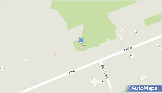 Węgrów, Cicha, 6, mapa Węgrów