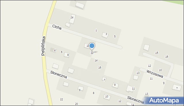 Wielgłowy, Cicha, 12, mapa Wielgłowy