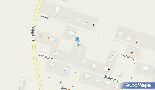 Wielgłowy, Cicha, 14, mapa Wielgłowy