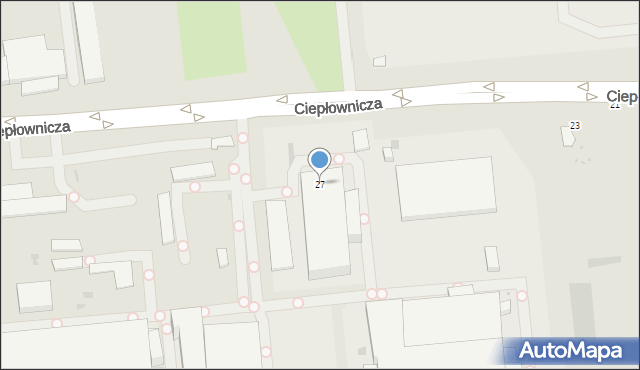 Wieluń, Ciepłownicza, 27, mapa Wieluń