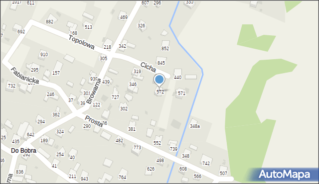 Wieprz, Cicha, 572, mapa Wieprz