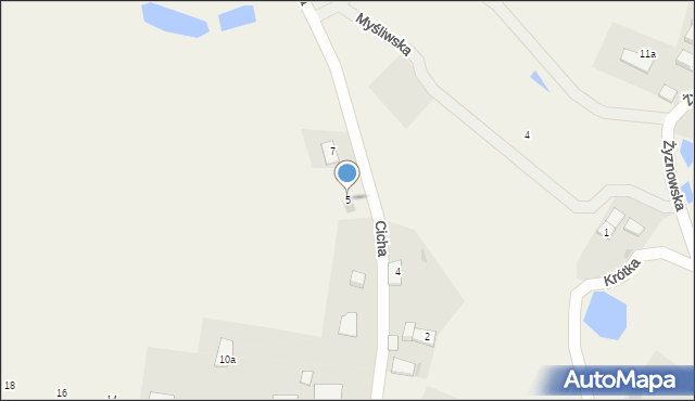 Wilków, Cicha, 5, mapa Wilków