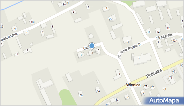 Winnica, Cicha, 3, mapa Winnica