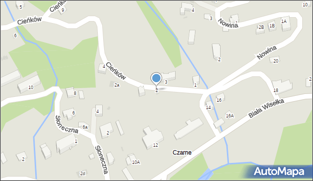 Wisła, Cieńków, 2, mapa Wisła