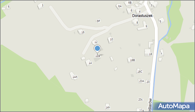 Wisła, Cieślarów, 12a, mapa Wisła