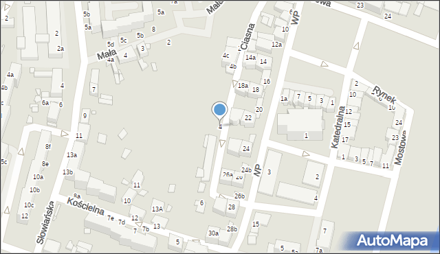 Wolin, Ciasna, 4, mapa Wolin