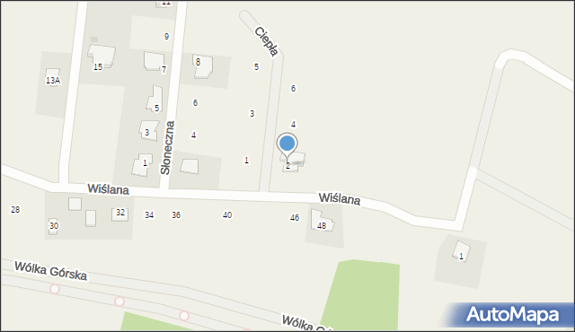 Wólka Górska, Ciepła, 2, mapa Wólka Górska