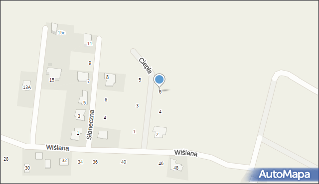 Wólka Górska, Ciepła, 6, mapa Wólka Górska