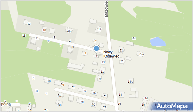 Wólka Mińska, Cicha, 1, mapa Wólka Mińska