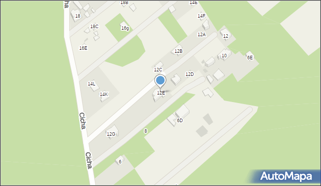 Wólka Radzymińska, Cicha, 12E, mapa Wólka Radzymińska