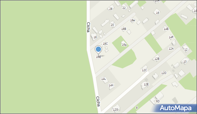 Wólka Radzymińska, Cicha, 16E, mapa Wólka Radzymińska