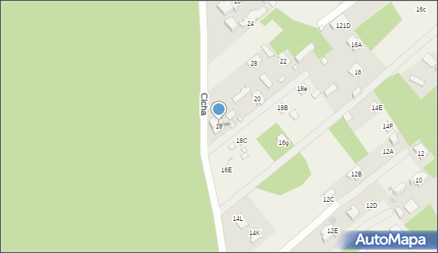 Wólka Radzymińska, Cicha, 18, mapa Wólka Radzymińska