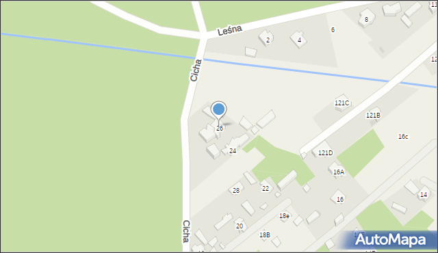 Wólka Radzymińska, Cicha, 26a, mapa Wólka Radzymińska